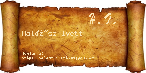 Halász Ivett névjegykártya